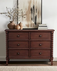 Madison Park Signature Beckett 46" Wood 6-Drawer Dresser