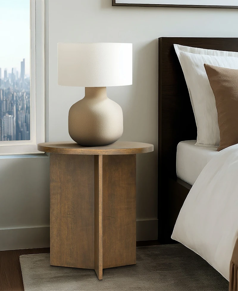 Martha Stewart Collection Sadie 22" Wood Round Accent Table