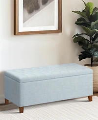 Madison Park Shandra 49" Tufted Top Upholstered Storage Bench
