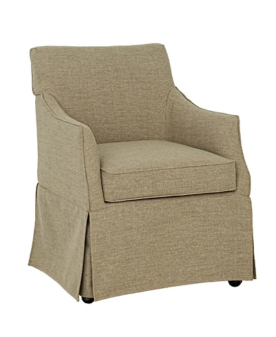 Martha Stewart Collection London 25" Upholstered Skirted Dining Arm Chair