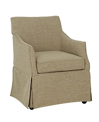 Martha Stewart Collection London 25" Upholstered Skirted Dining Arm Chair