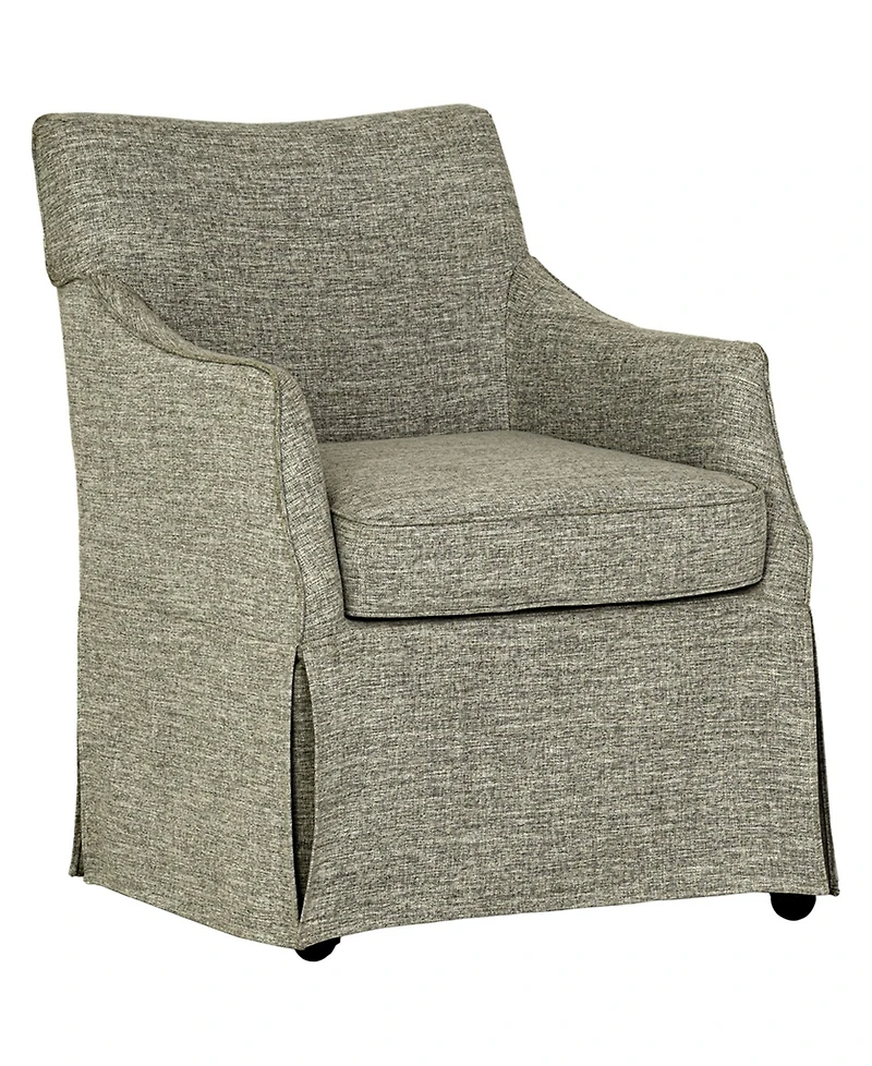 Martha Stewart Collection London 25" Upholstered Skirted Dining Arm Chair