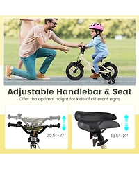 Slickblue Kids Bicycle Sport Style with Detachable Training Wheels Bike