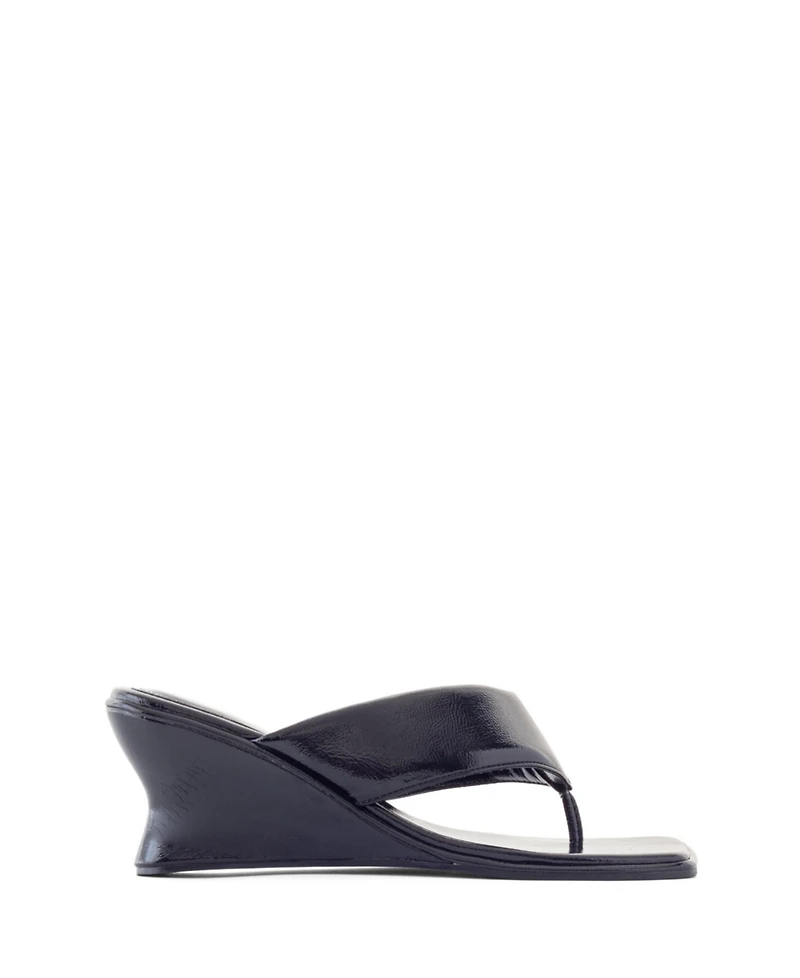 Therapy Australia Women's Lennox Square Toe Wedge Thong Heel