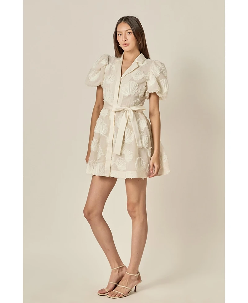 English Factory Women's Shell Mini Shirt Dress