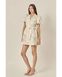 English Factory Women's Shell Mini Shirt Dress