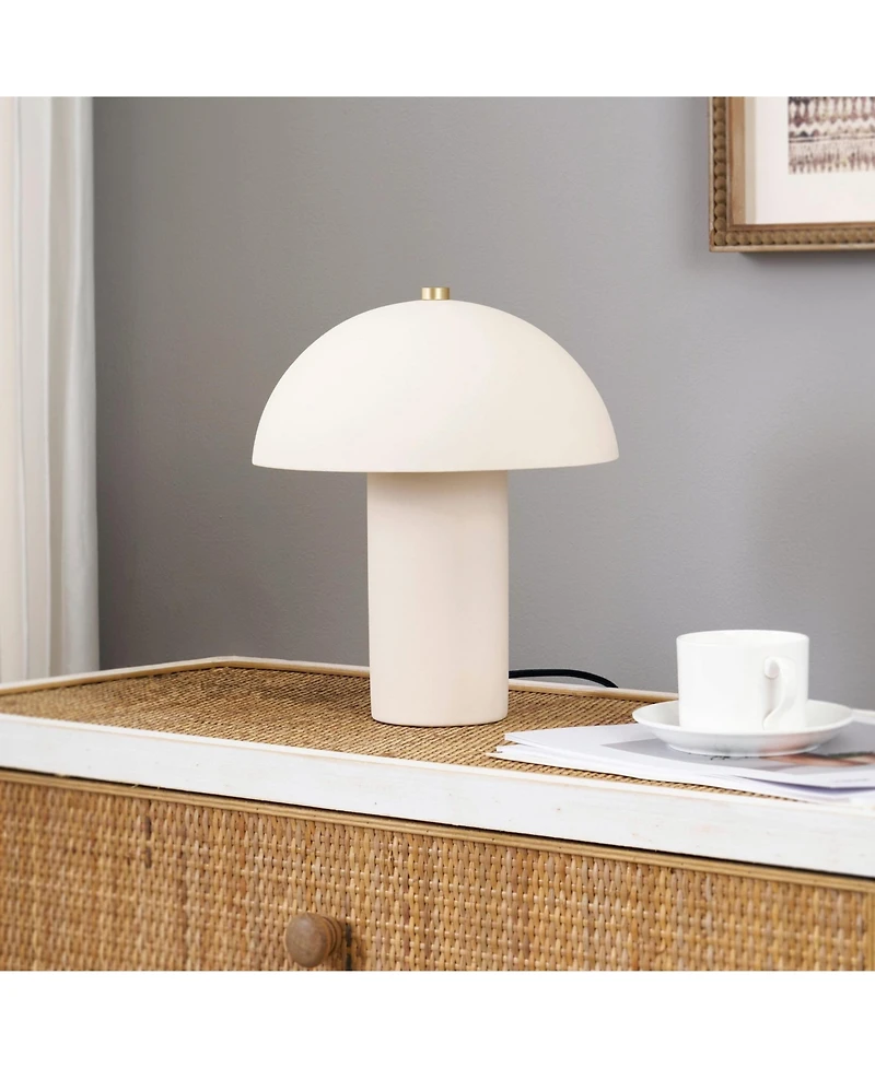 Brightech Alba Mushroom Led Desk Lamp with Frosted Glass Dome Shade