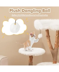 Cozito Cat Tree Solid Wood Tower with Perch and Jute Posts