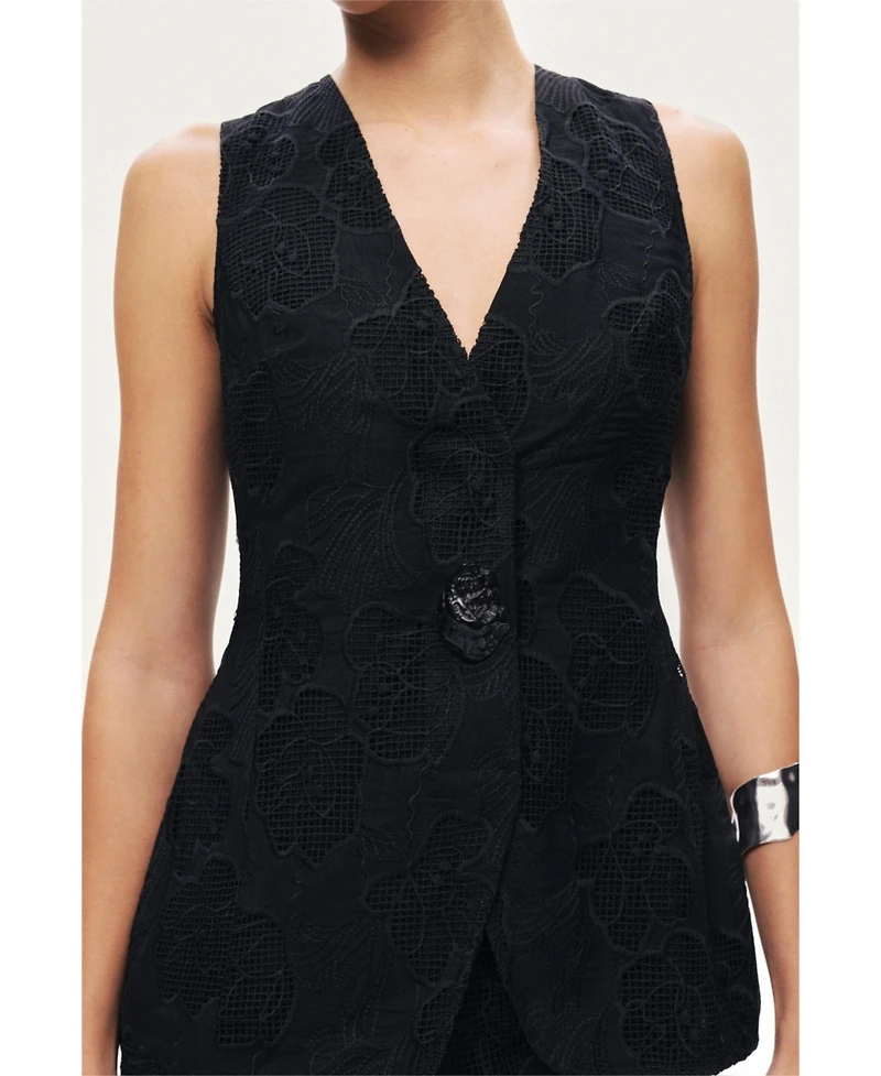 Nocturne Women's Textured Tailored Vest