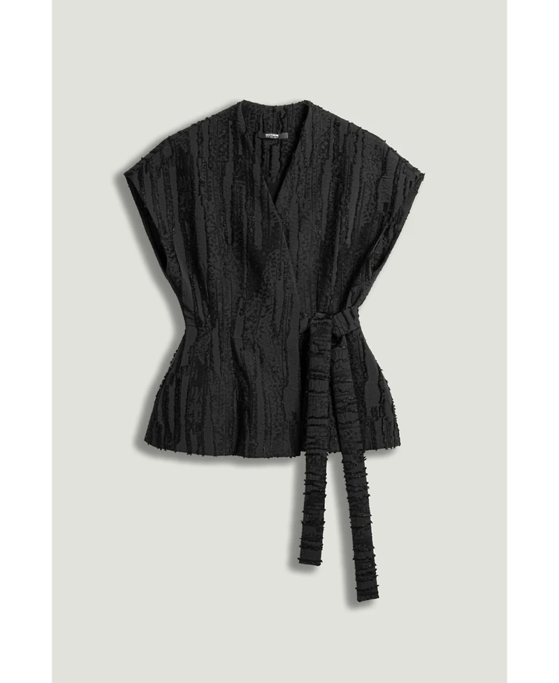 Nocturne Women's Textured Belted Vest