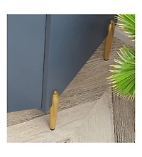 flynama Home Wine Bar Cabinet with Wine Rack and Adjustable Shelf