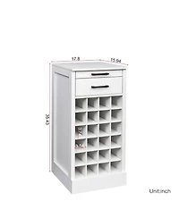 flynama Modular 24-Bottle Wine Bar Buffet Cabinet
