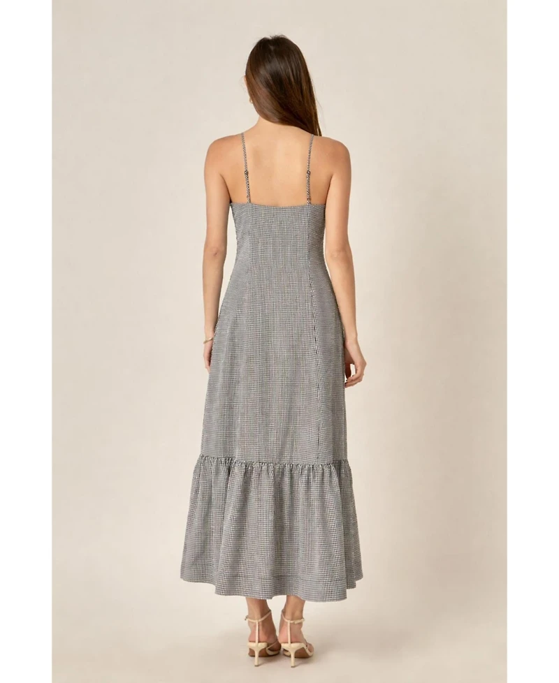 English Factory Women's Gingham Maxi Dress