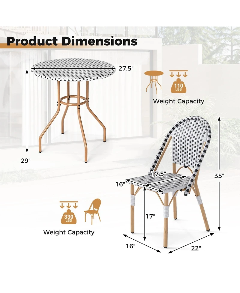 Gouun French Table and Dining Chairs
