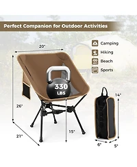 Gouun Ultralight Portable Moon Camping Chair with Compact Carry Bag