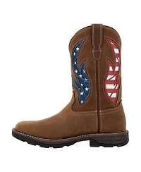 Georgia Boot Men's Carbo-Tec Flx 11" Patriotic Alloy Toe Pull-On Work Boot