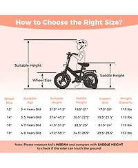 Slickblue Kids Adjustable Height Bike Stars and Moon Design Cycle
