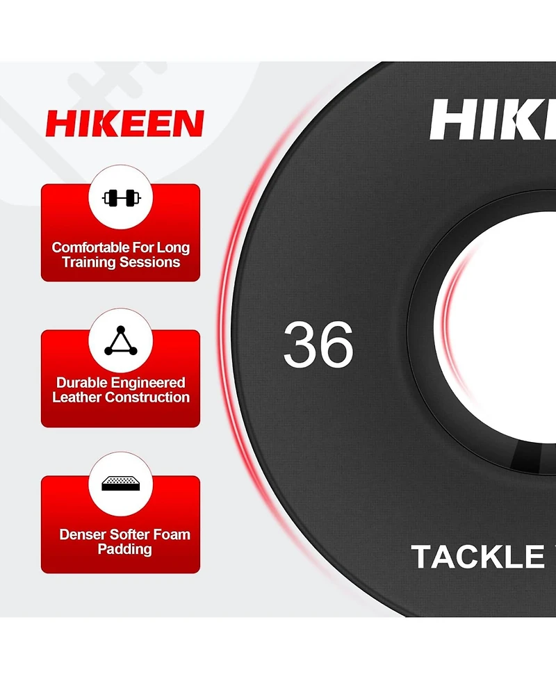 Hikeen Football Tackle Wheel Dummy Denser Softer Foam Tackling Dummies for Football Youth - Tackling Wheel with Straps (1PCS)