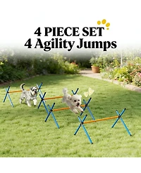 Aostirmotor Pet Agility Training Equipment, Dog Agility Course Set for Backyard, Complete Obstacle Course Kit with Tunnels and Hurdles