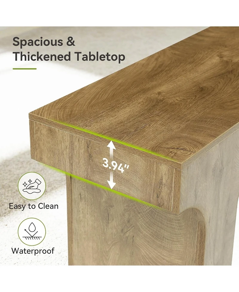 Tribesigns Long Bar Table, Farmhouse Counter Height Pub Table, Rectangular High Top Bar Table