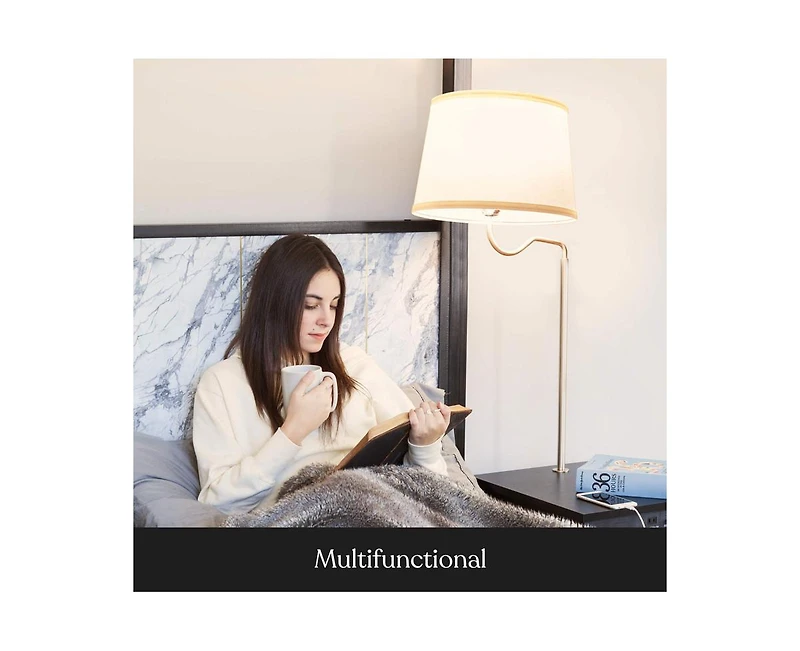 Madison Led Table & Lamp Combo with Charging Usb Ports, Set of 2