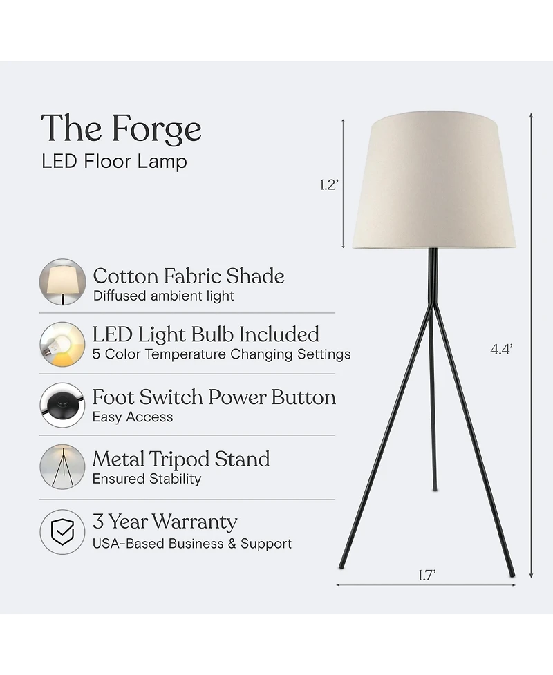 Brightech Brightech Forge Tripod Elegant Led Floor Lamp
