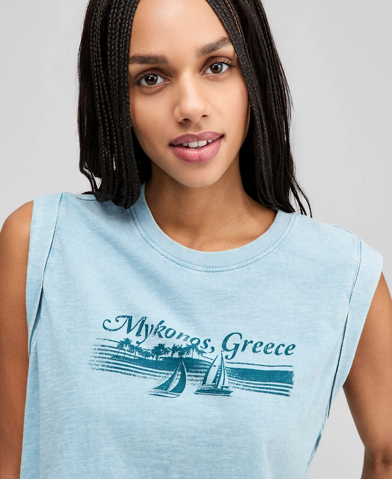 And Now This Women's Graphic-Print Muscle Tank Top, Macy's Exclusive