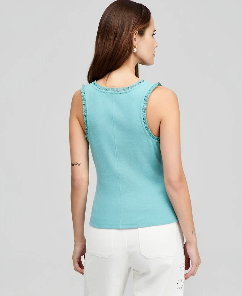 And Now This Women's Sleeveless Lace-Trim Tank Top, Macy's Exclusive