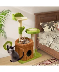 Cozito Cat Tree 36 in Cute Jungle Activity Center with Condo