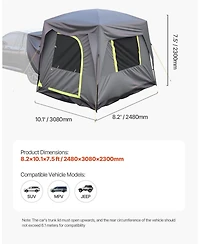 Mecale 10x8 Ft Suv Tent for Camping 5-8 Person with Rainfly Bag