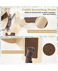 Cozito Cat Tower Wall-Mounted Shelves Furniture with Perch