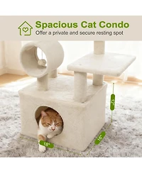 Cozito Cat Tree 48 in Multi-Level with Large Condo and Perch