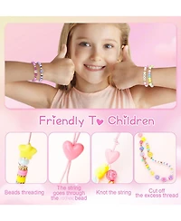 Gnuadz 7500 Clay Beads Friendship Bracelet Making Kit Polymer Heishi Letter Charm Diy Arts Crafts Gifts Toys