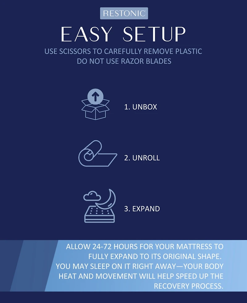 Restonic Ascot 12" Firm Tight Top Mattress in a Box