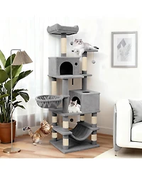 Cozito Cat Tree 66 in with 2 Condos and Sisal Scratching Posts