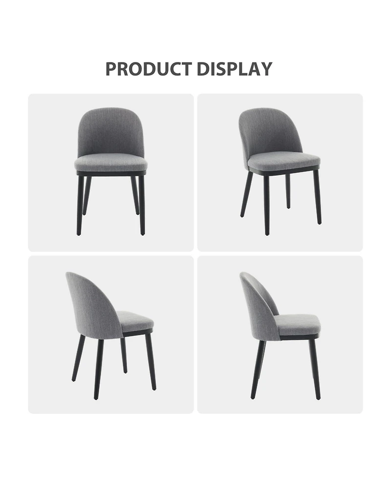 gaomon Wooden Dining Chairs Set of Modern Fabric Upholstered Dining Room Chair, Large Dining Room Kitchen Chairs with High Back and Deep Seat