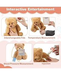 Mecale Kids Wooden Doctor Playset Pretend Kit with Cart, Gift for Ages 3+