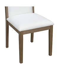 Streamdale Furniture Vintage Espresso Upholstered Dining Chair Set - 4 Chairs