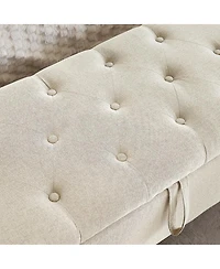 Streamdale Furniture Storage Ottoman Bench with Safety Hinge