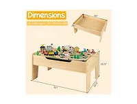 Slickblue Kids Wooden Train Set 78 Pieces Railway Track Playset with Accessories