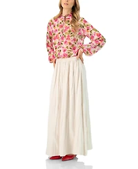 Ivonne Women's Floral High Neck Blouse