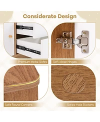 Sugift Kids Toy Storage Organizer with Open Shelf and 2 Drawers for Playroom.