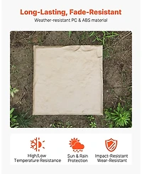 Sugift Garden Stepping Stones, 4Pcs 15.5" x 15.5", Decorative Plastic Pavers