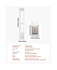 Cozito Dog Door for Sliding Glass 91-96 in Medium Flap Aluminum