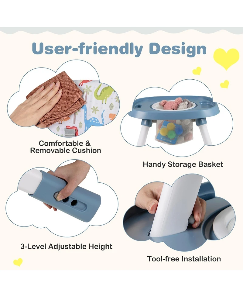 Sugift 16-in-1 Baby High Chair with Activity Center and Booster Seat for Babies and Toddlers