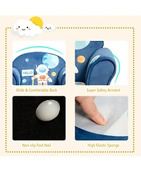 Sugift Kids Astronaut Armrest Upholstered Couch