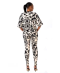 Dai Moda Women's Qr Print Oversized T-shirt