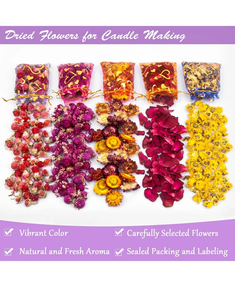Gnuadz 50 bags Dried Flowers Herbs Kit