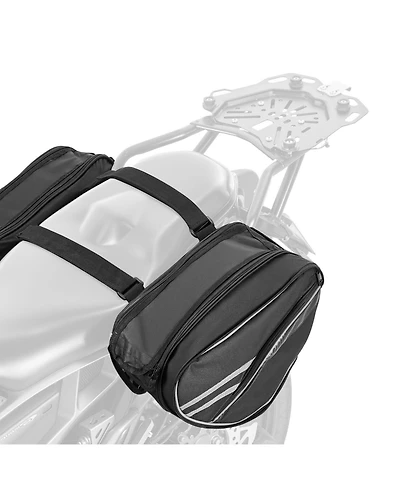 Mecale 30L Motorcycle Saddlebags 15L Each Side with Waterproof Rain Cover