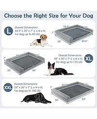 Cozito Orthopedic Dog Bed L 44.5x35 in Foam Sofa Removable Cover